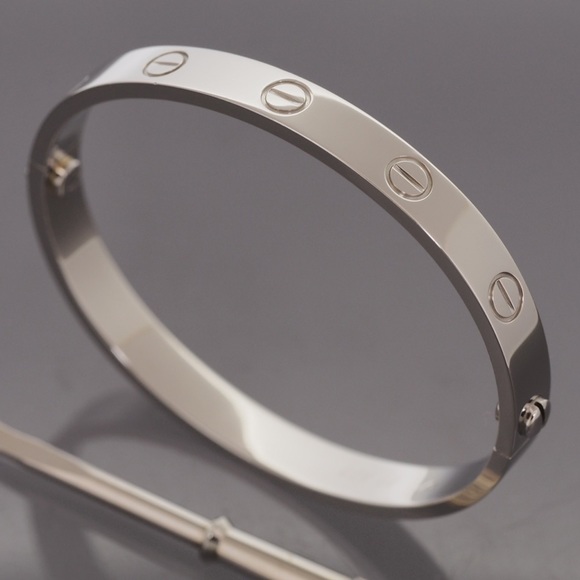 NEW Stainless Steel Screw Cuff Bangle Love Bracelet with Screwdriver in Silver - Picture 2 of 8